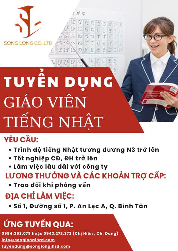  Giáo viên tiếng Nhật 