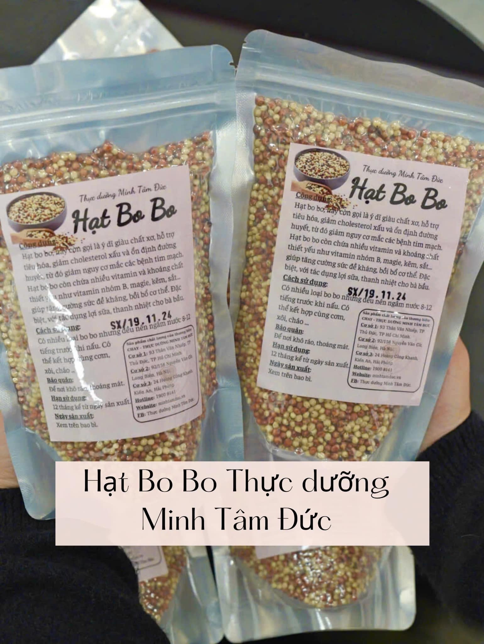 Hạt Bo Bo Úc túi 500gr