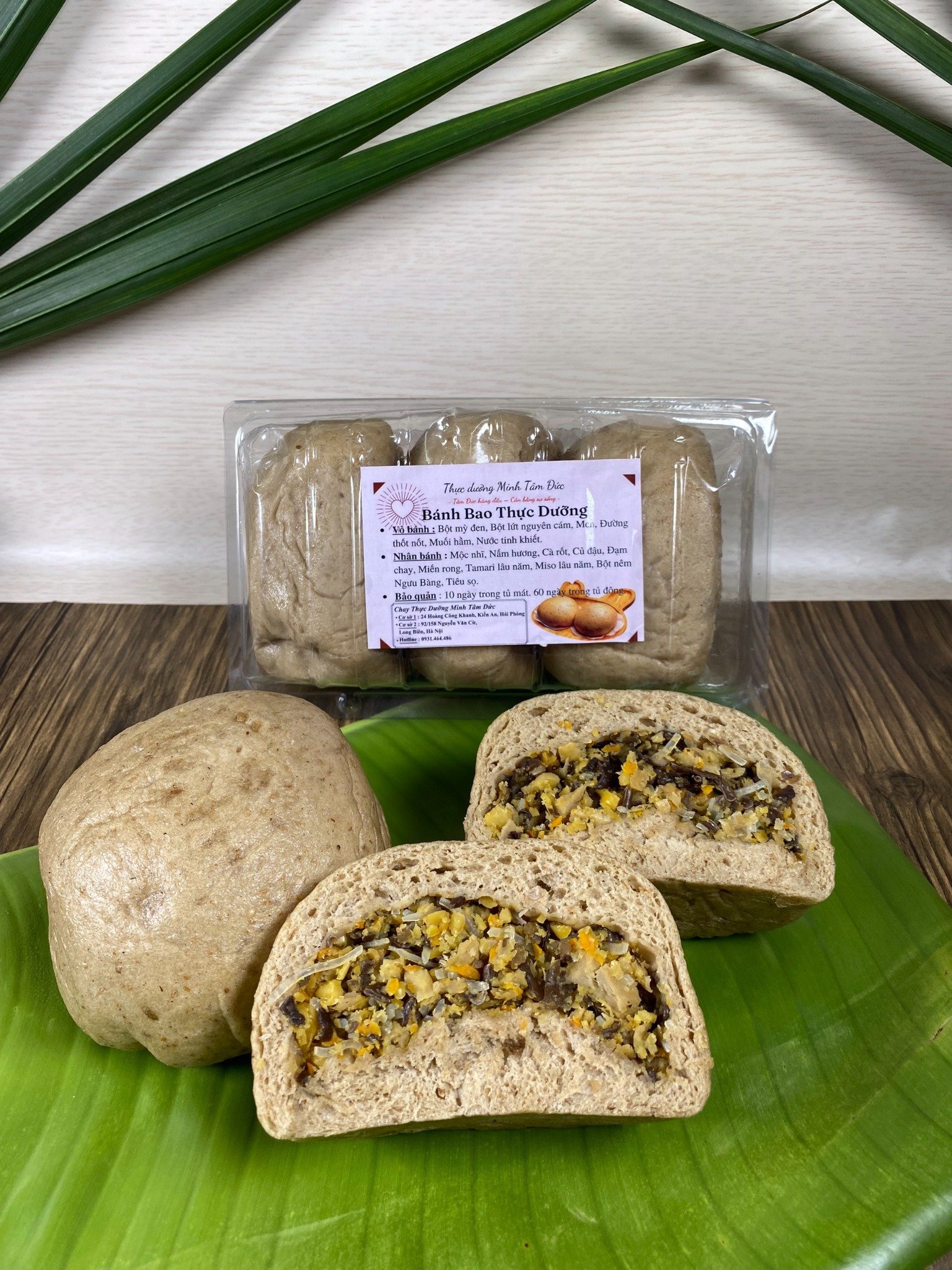 Bánh Bao Lứt Thực Dưỡng 3 chiếc