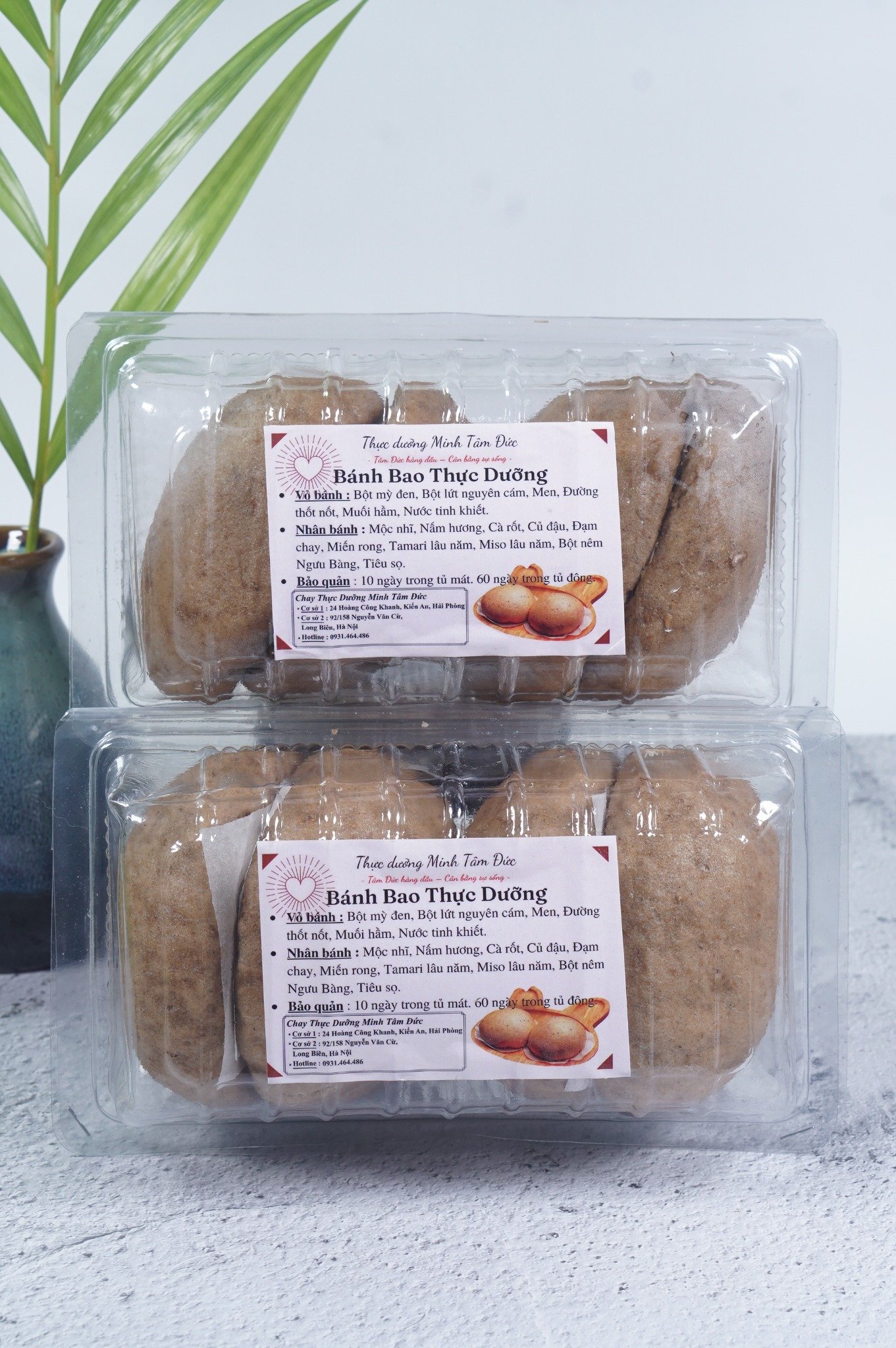 Bánh Bao Thực Dưỡng Không Nhân 4 chiếc