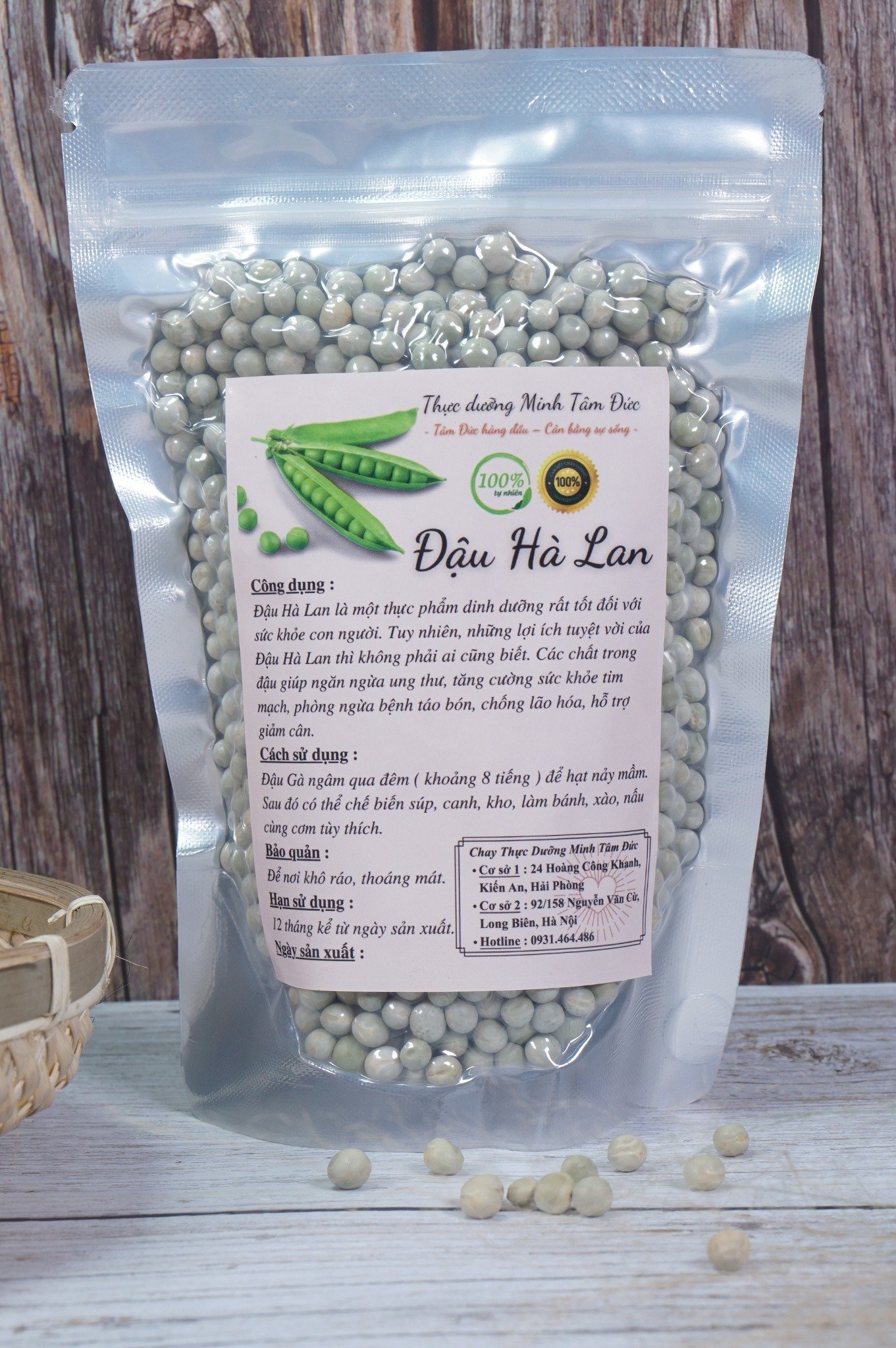 Hạt Đậu Hà Lan Argentina túi 500g