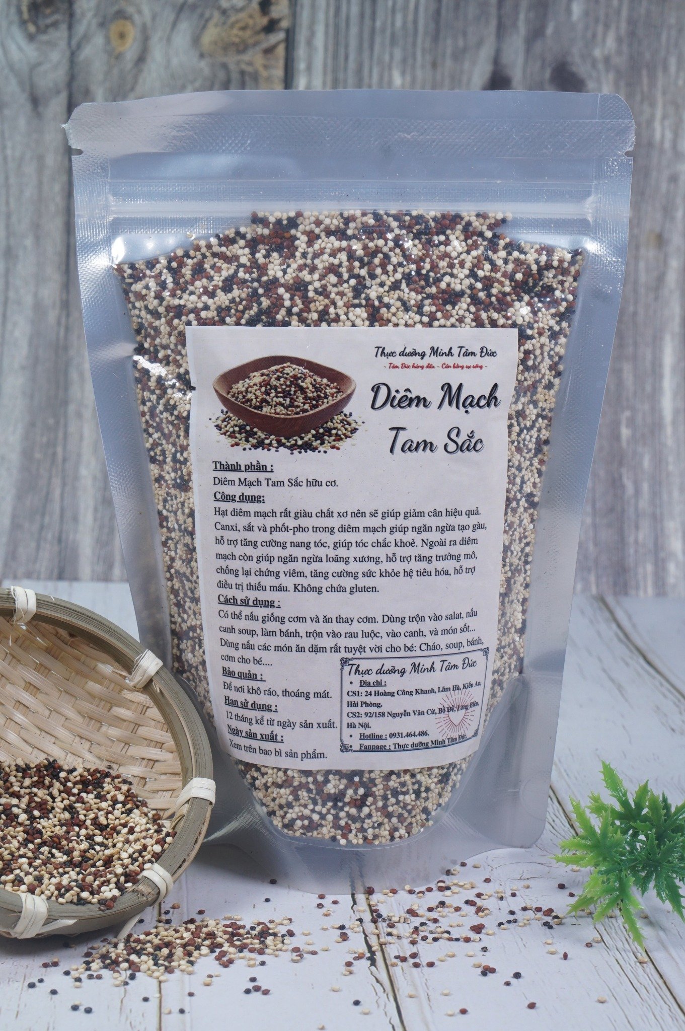 Hạt Diêm Mạch Tam Sắc Argentina túi 500g