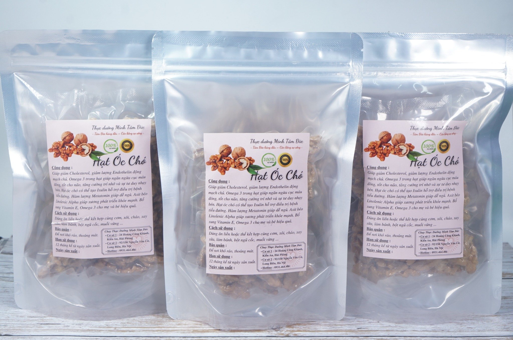 Hạt Óc Chó Vàng Mỹ túi 250g