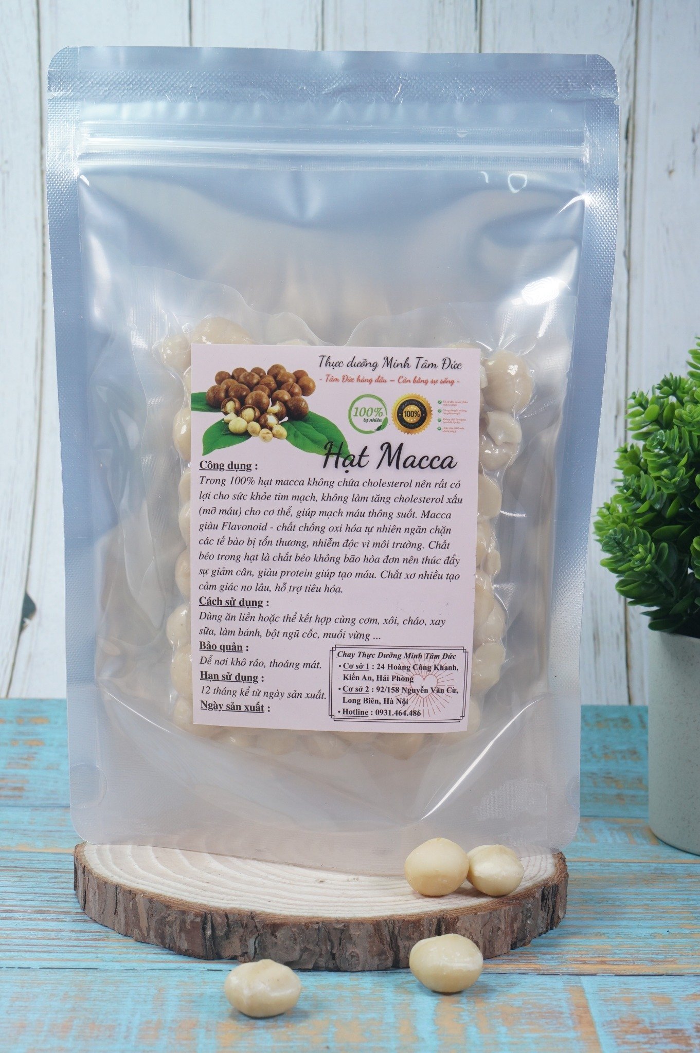 Nhân Hạt Macca ĐăkLăk túi 250g