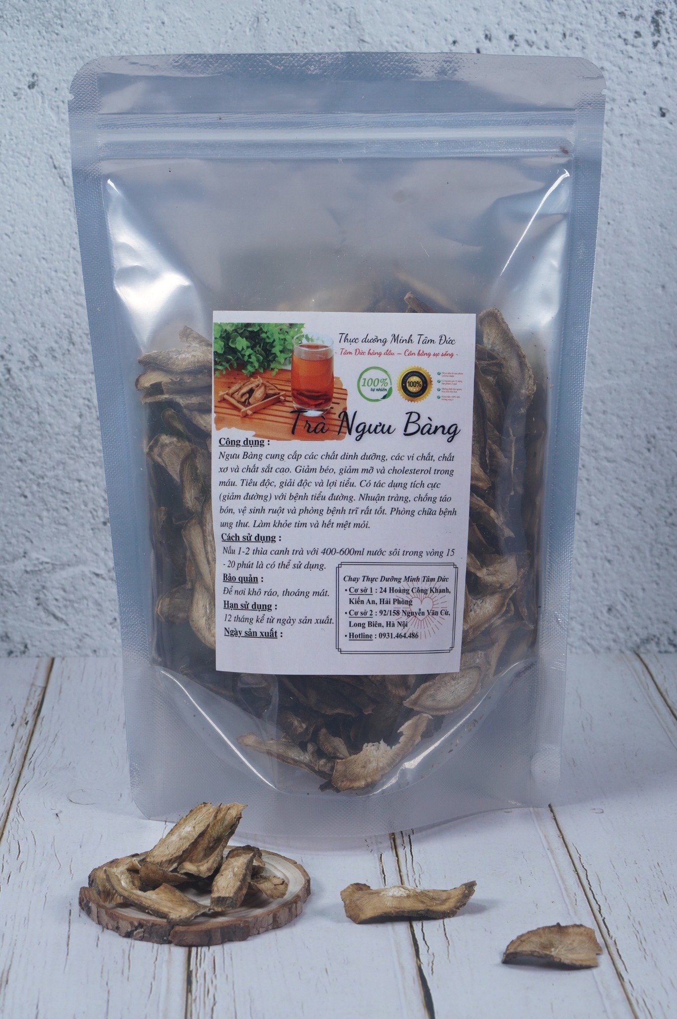 Trà Ngưu Bàng Bàng Chống Lão Hóa túi 200g