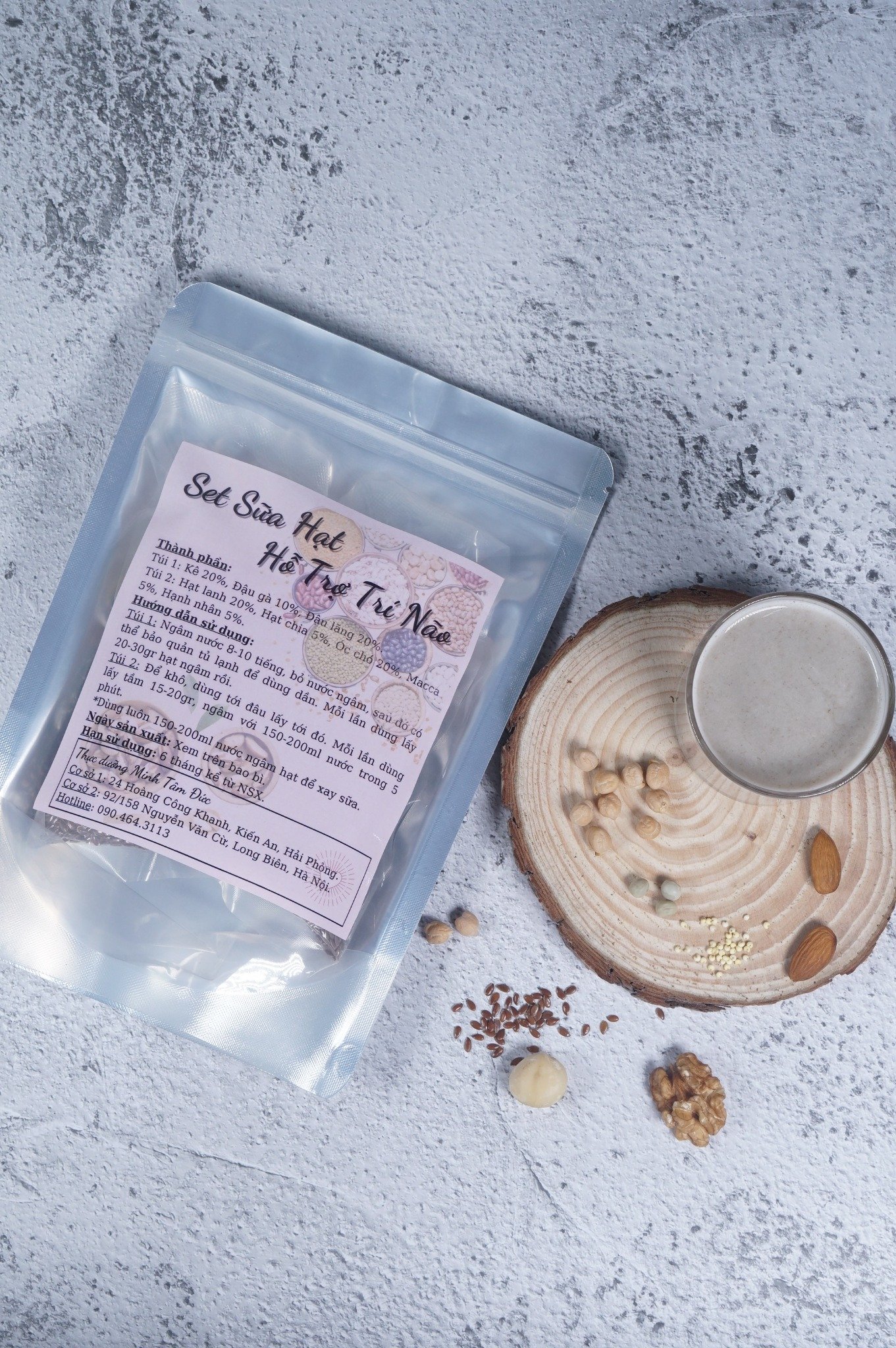 Set Sữa Hạt Hỗ Trợ Trí Não túi 500g