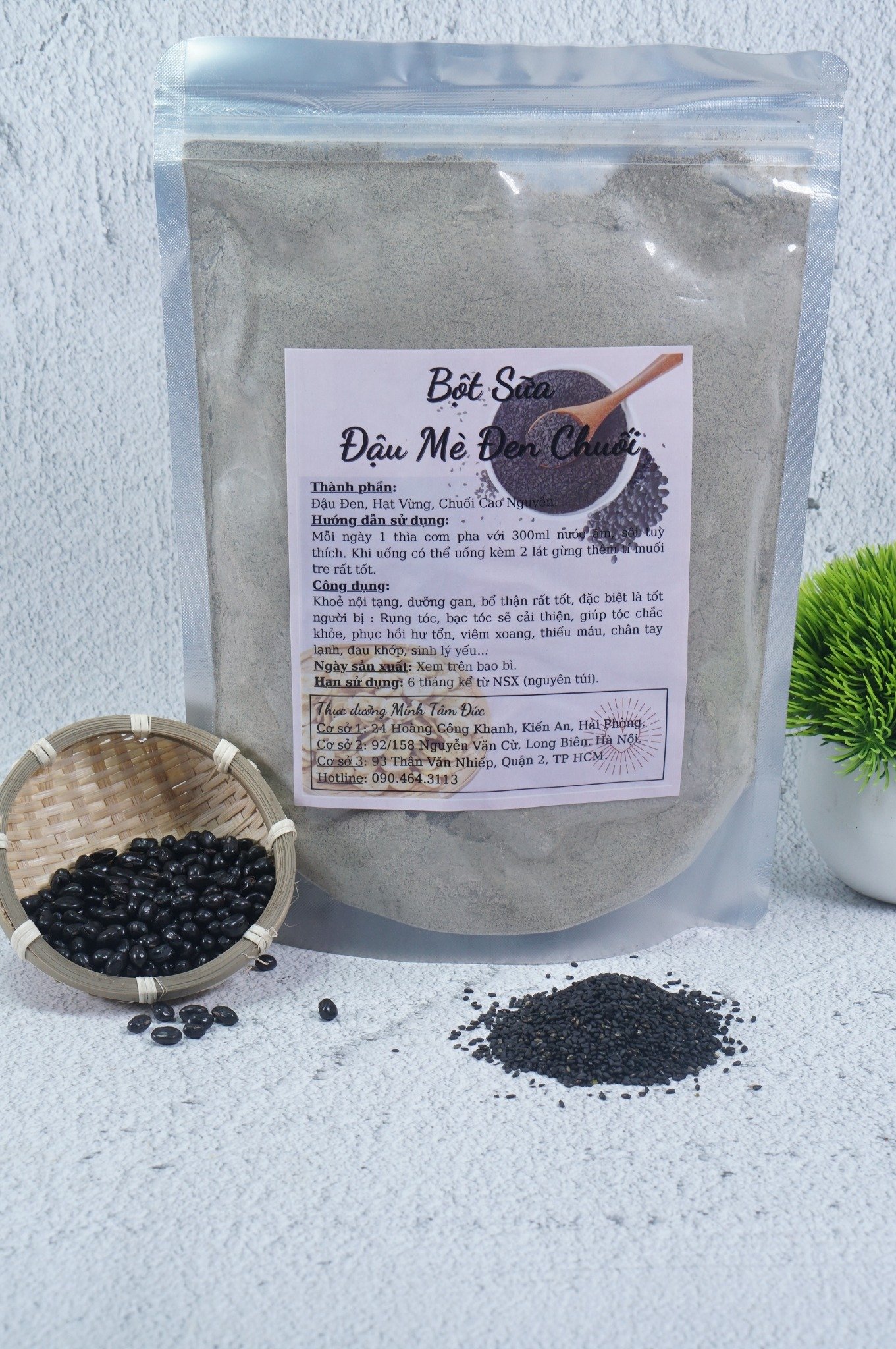 Bột Sữa Đậu Mè Đen Chuối 1kg