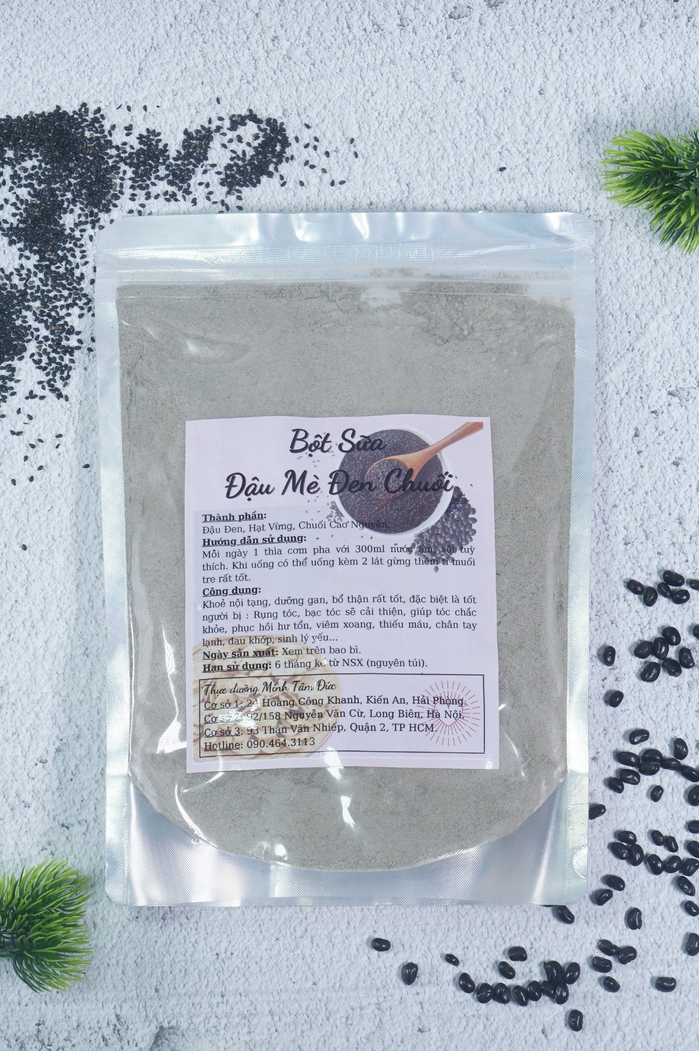 Bột Sữa Đậu Mè Đen Chuối 1kg