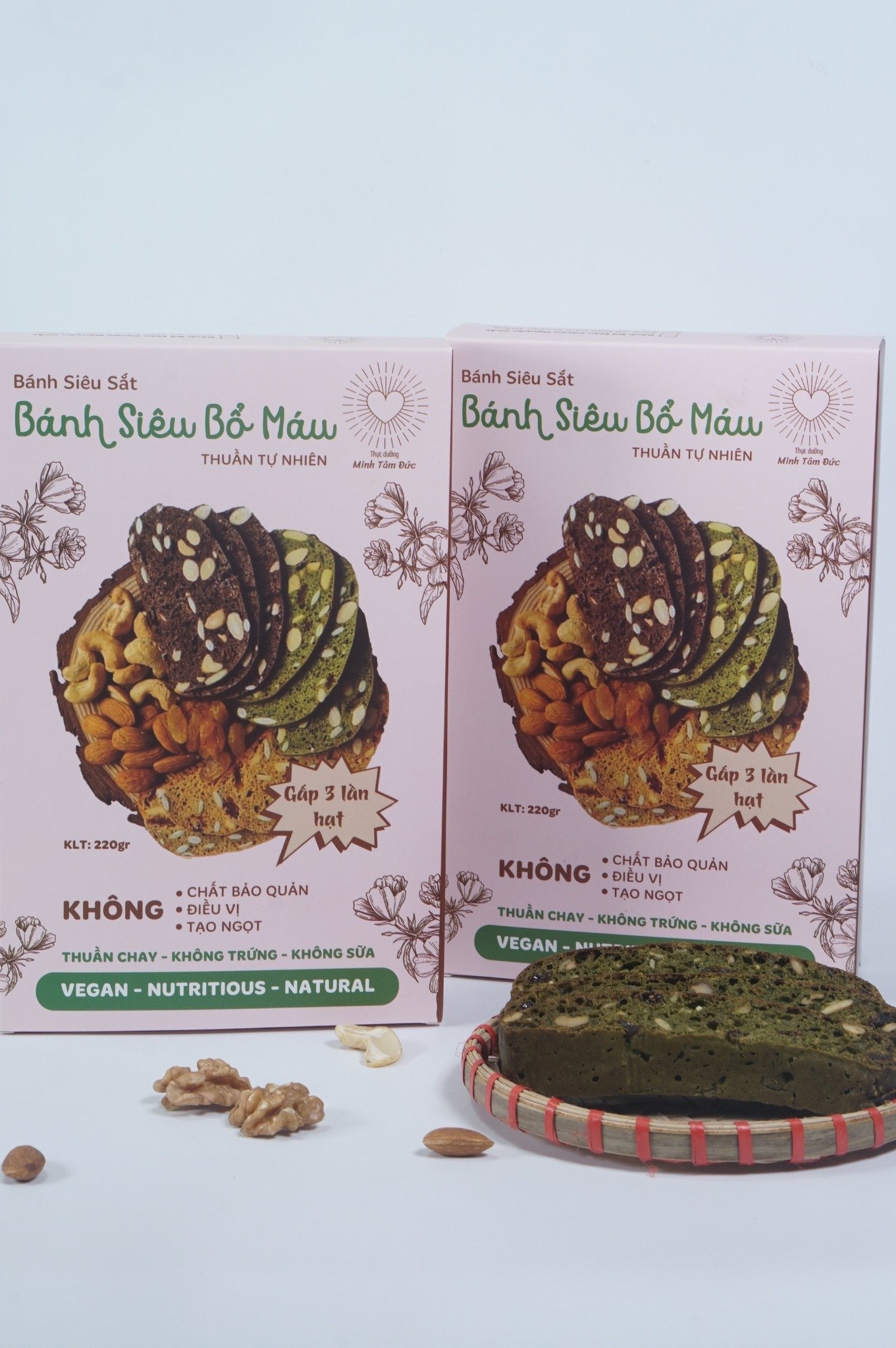 Bánh Siêu Sắt Siêu Bổ Máu Vị Trà Xanh hộp 220g