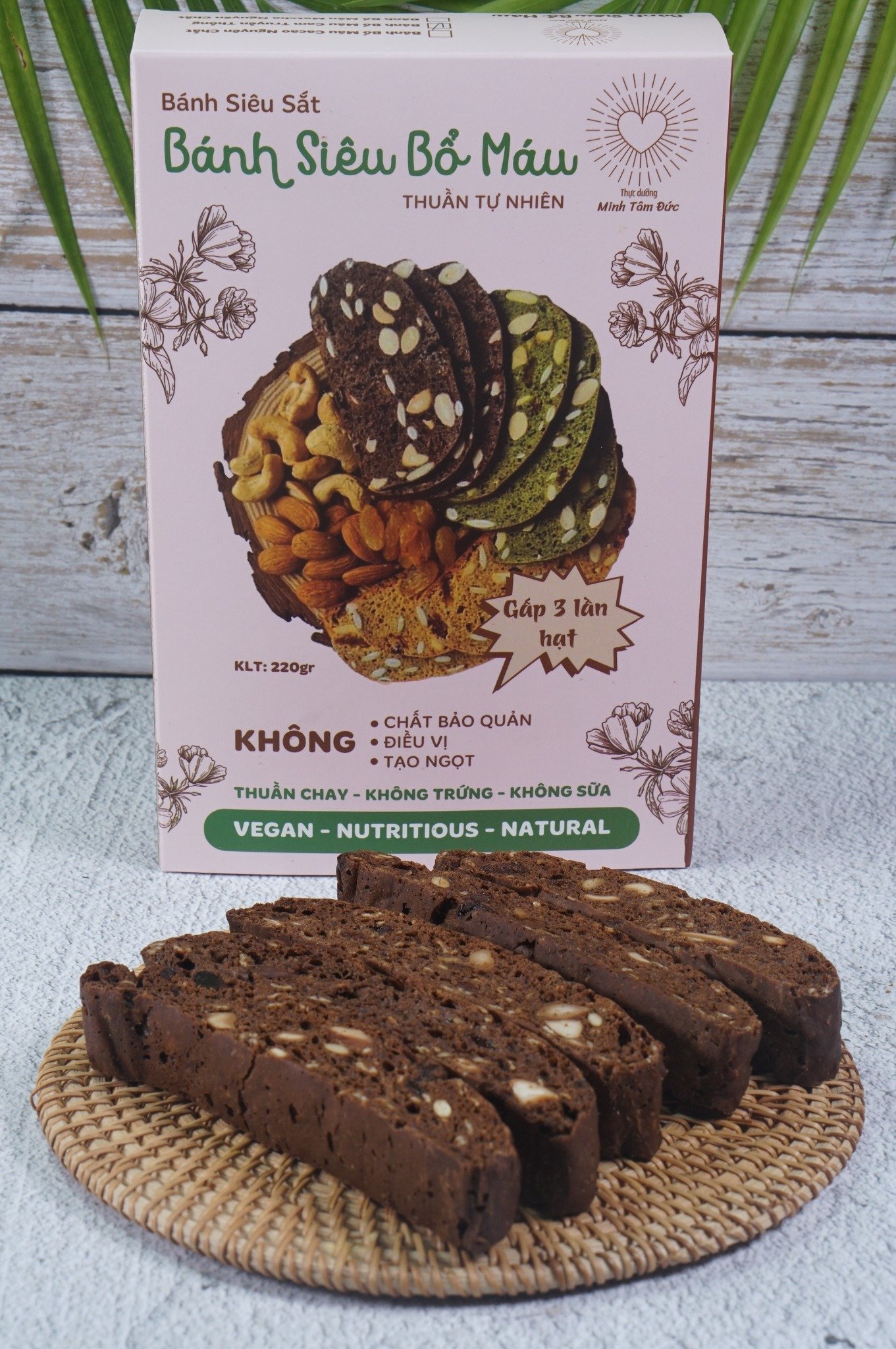 Bánh Siêu Sắt Siêu Bổ Máu  Vị Cacao hộp 220g