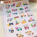  Bảng chữ cái tiếng việt poster dán tường đồ chơi giáo dục sớm Lalala baby kích thước 40x60cm 