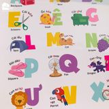  Bảng chữ cái tiếng việt poster dán tường đồ chơi giáo dục sớm Lalala baby kích thước 40x60cm 