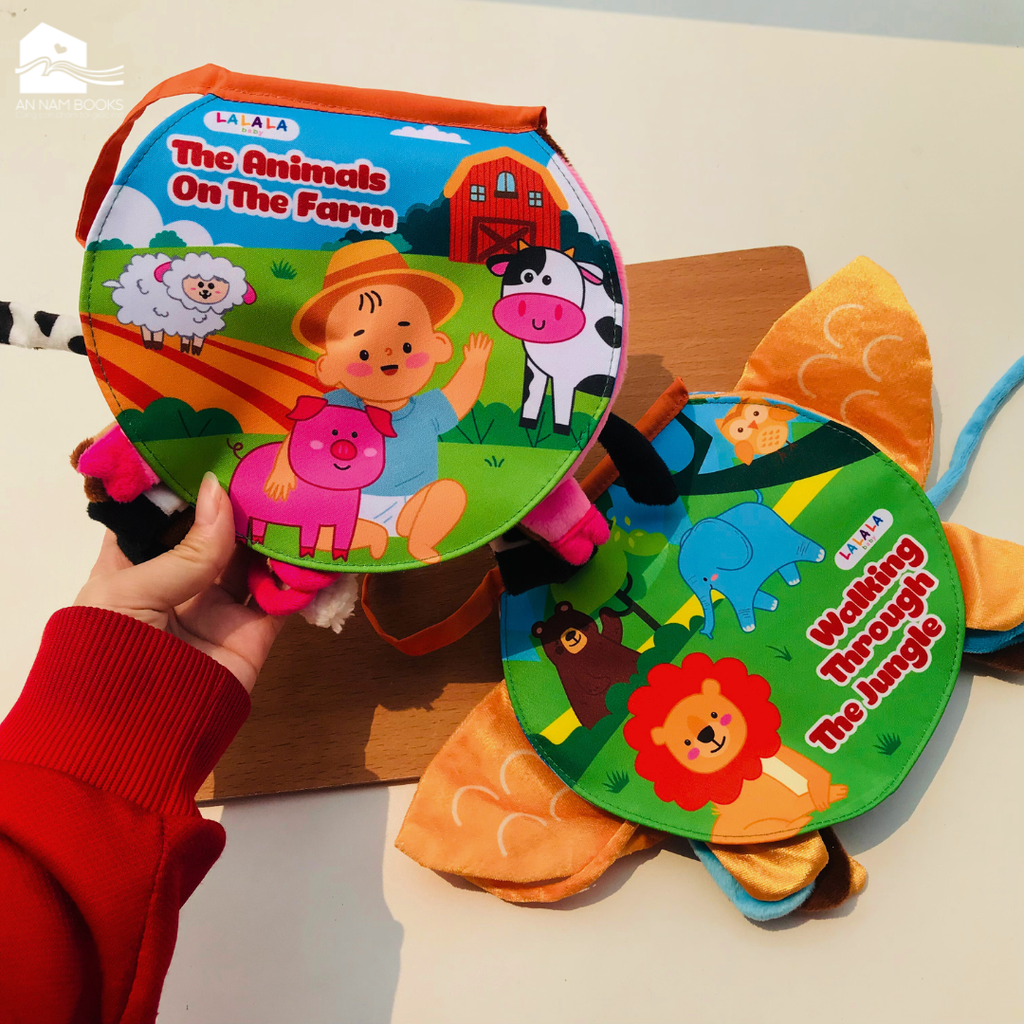  Đồ chơi vải The animals on the farm Lalala Baby đa tương tác lật mở sột soạt thú vị cho trẻ 0 - 5 tuổi 
