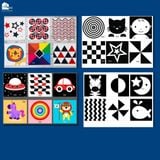  Bộ 6 thẻ dán tường KÍCH THÍCH THỊ GIÁC cho bé sơ sinh Lalala Baby giúp bé phát triển toàn diện (Bán lẻ) 