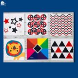  Bộ 6 thẻ dán tường KÍCH THÍCH THỊ GIÁC cho bé sơ sinh Lalala Baby giúp bé phát triển toàn diện (Bán lẻ) 