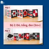  Bộ 6 thẻ dán tường KÍCH THÍCH THỊ GIÁC cho bé sơ sinh Lalala Baby giúp bé phát triển toàn diện (Bán lẻ) 