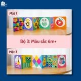  Bộ 6 thẻ dán tường KÍCH THÍCH THỊ GIÁC cho bé sơ sinh Lalala Baby giúp bé phát triển toàn diện (Bán lẻ) 