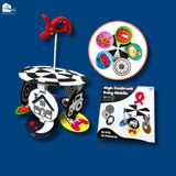  Bộ treo cũi nôi đen trắng - màu cho bé Lalala Baby, 10 thẻ gắn nhãn theo độ tuổi - Giáo dục sớm kích thích thị giác 