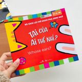  Sách cho bé - Bộ Sách Lật Mở Khám Phá Song Ngữ - Của Ai Thế Nhỉ? - Sách tương tác - Dành cho trẻ 0-4 tuổi 