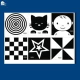  Bộ 6 thẻ dán tường KÍCH THÍCH THỊ GIÁC cho bé sơ sinh Lalala Baby giúp bé phát triển toàn diện (Bán lẻ) 