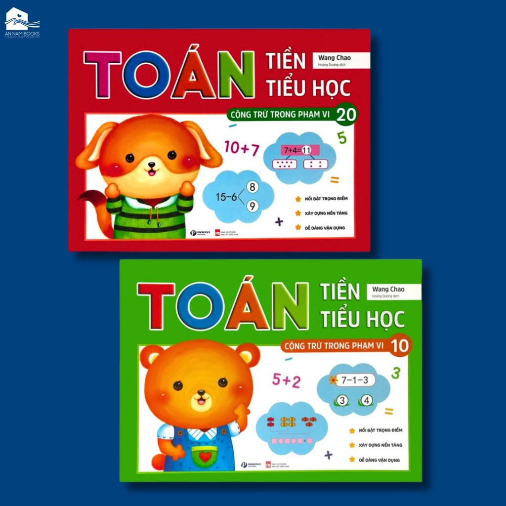  Sách cho bé - Toán Tiền Tiểu Học - Cộng Trừ Trong Phạm Vi 10, 20 - Tác giả Wang Chao - Dành cho bé 4-6 tuổi 