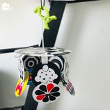  Bộ treo cũi nôi đen trắng - màu cho bé Lalala Baby, 10 thẻ gắn nhãn theo độ tuổi - Giáo dục sớm kích thích thị giác 
