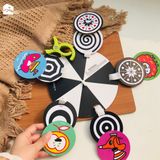  Bộ treo cũi nôi đen trắng - màu cho bé Lalala Baby, 10 thẻ gắn nhãn theo độ tuổi - Giáo dục sớm kích thích thị giác 