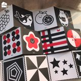  Bộ 6 thẻ dán tường KÍCH THÍCH THỊ GIÁC cho bé sơ sinh Lalala Baby giúp bé phát triển toàn diện 