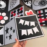  Bộ 6 thẻ dán tường KÍCH THÍCH THỊ GIÁC cho bé sơ sinh Lalala Baby giúp bé phát triển toàn diện 