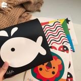  Bộ 6 thẻ dán tường KÍCH THÍCH THỊ GIÁC cho bé sơ sinh Lalala Baby giúp bé phát triển toàn diện 