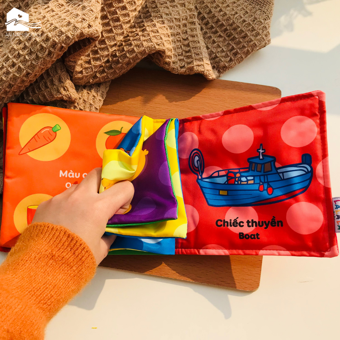  Sách Vải Cho Bé Sơ Sinh Lalala Baby đa Tương Tác thị giác. My Very First book 8 chủ đề 15x15cm, 12 trang 