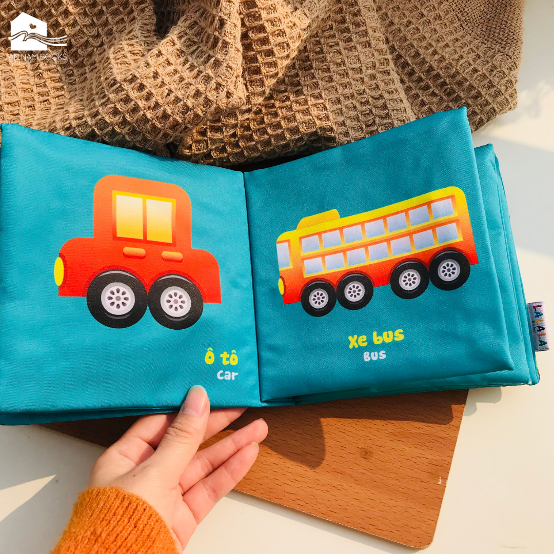  Sách Vải Cho Bé Sơ Sinh Lalala Baby đa Tương Tác thị giác. My Very First book 8 chủ đề 15x15cm, 12 trang 