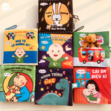  Sách vải đa tương tác Lalala Baby nhiều chủ đề, kích thước lớn 18x18cm 