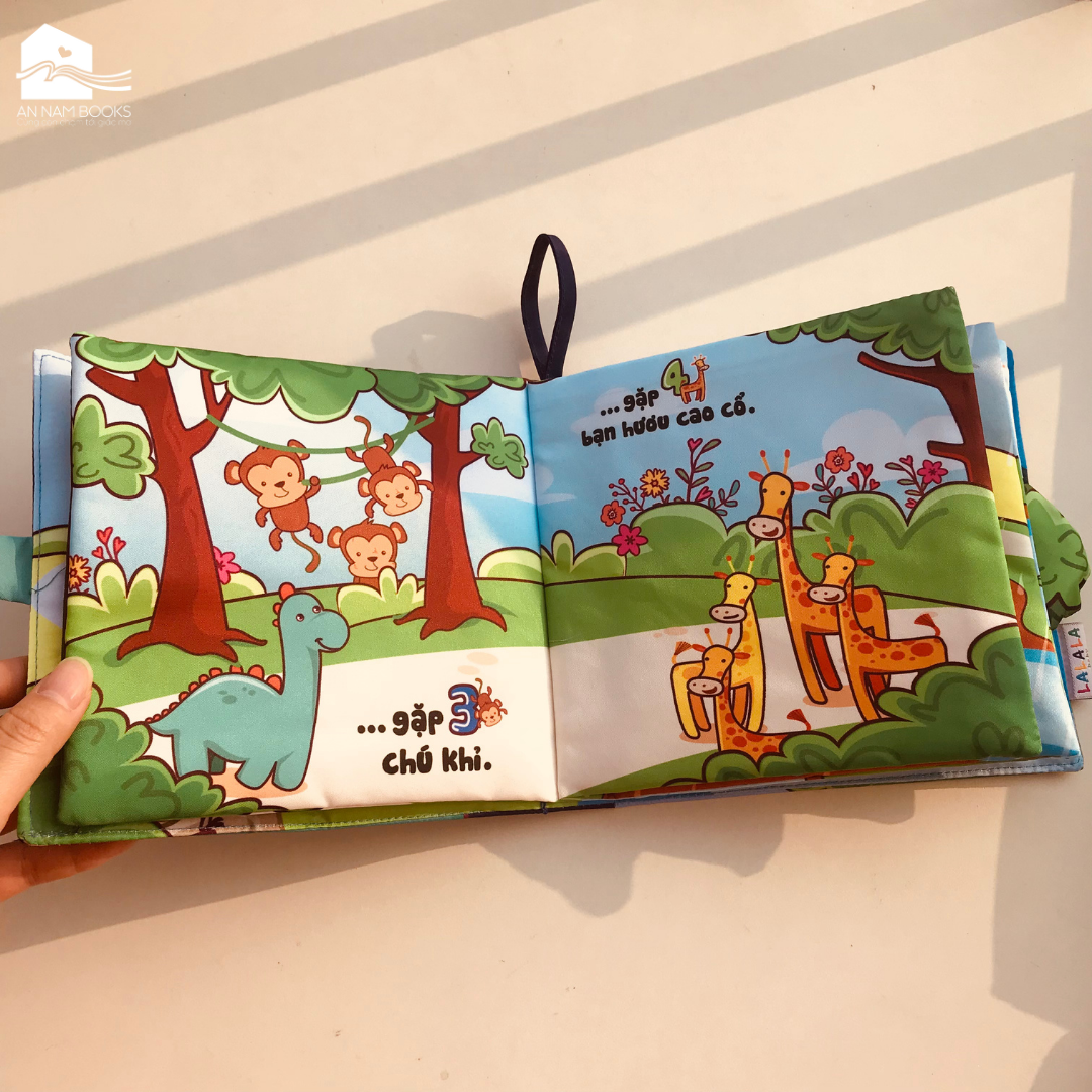  Sách vải đa tương tác Lalala Baby nhiều chủ đề, kích thước lớn 18x18cm 