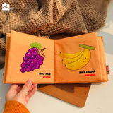  Sách Vải Cho Bé Sơ Sinh Lalala Baby đa Tương Tác thị giác. My Very First book 8 chủ đề 15x15cm, 12 trang 