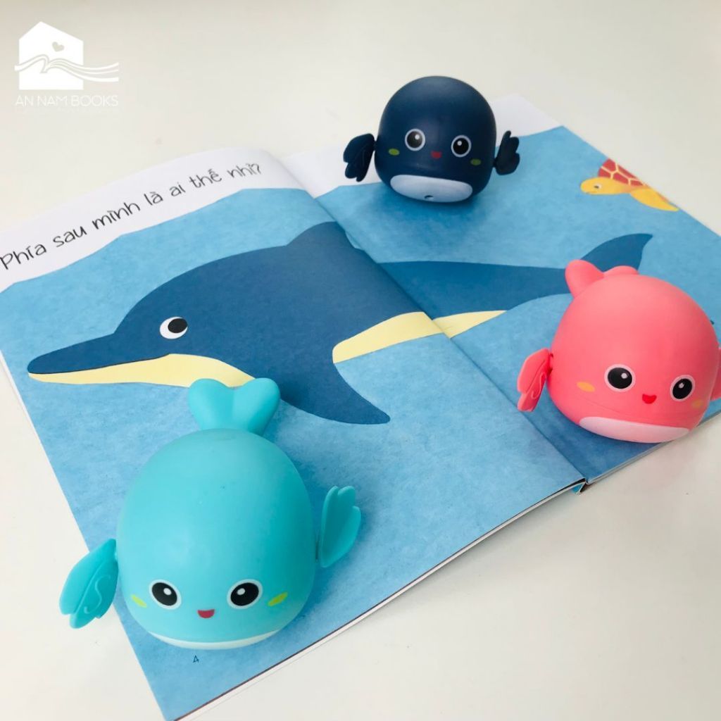  Đồ chơi nhà tắm: Cá voi, cá hề, cua, rùa, vịt vặn cót vui nhộn 