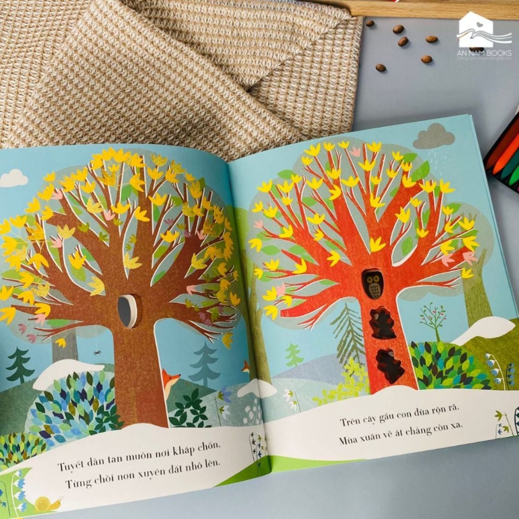  Sách song ngữ cho bé 0-6 tuổi - Mùa Đến Mùa Đi - Cây 