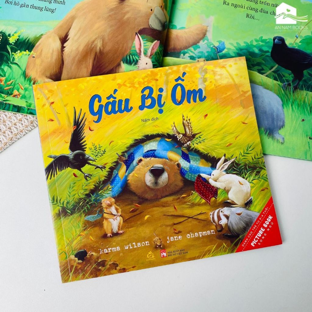  Sách song ngữ cho bé 0 - 3 tuổi - Bộ 5 cuốn Gấu khôn lớn 