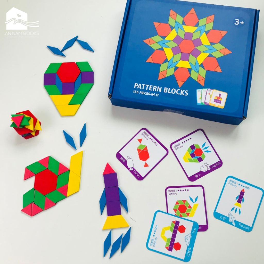  Đồ chơi MONTESSORI - Bộ ghép hình khối gỗ 155 chi tiết cho bé phát triển trí tuệ 