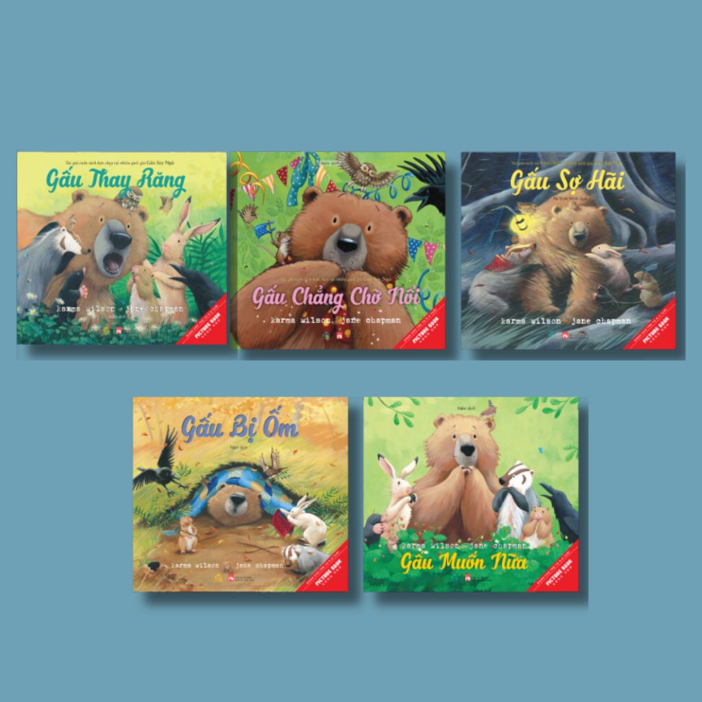  Sách song ngữ cho bé 0 - 3 tuổi - Bộ 5 cuốn Gấu khôn lớn 