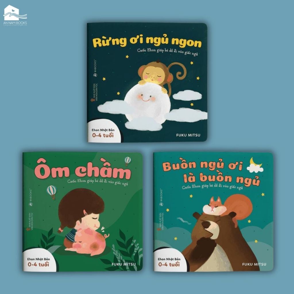  Sách Ehon Combo 3 cuốn Buồn ngủ ơi là buồn ngủ Dành cho trẻ từ 0-4 tuổi 