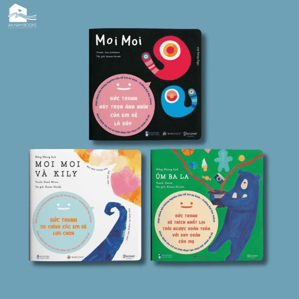  Sách Ehon - Set 3 cuốn Moi Moi và những người bạn - Dành cho trẻ từ 0-2 tuổi 