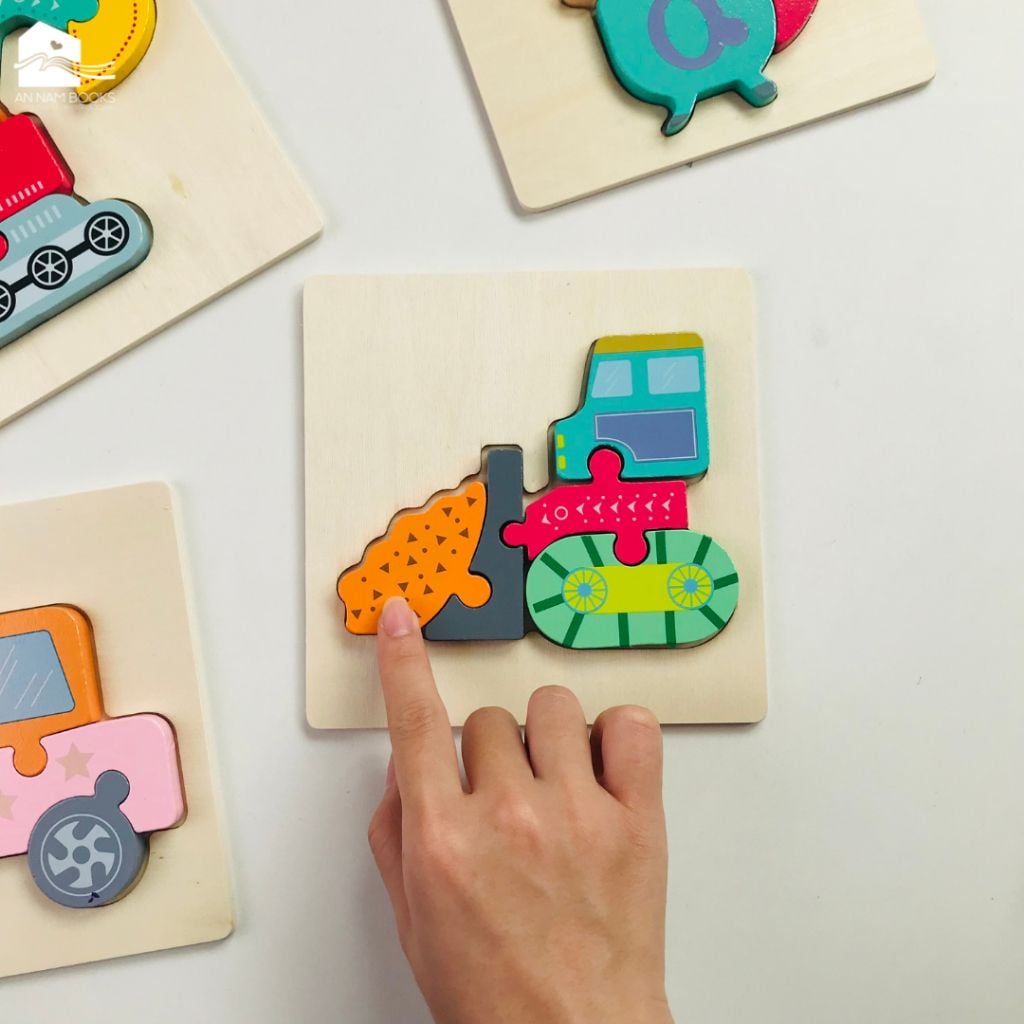  Đồ chơi - Tranh ghép hình gỗ nổi 3D loại cao cấp (Hàng dày đẹp - Size nhỏ) - 9 mẫu 