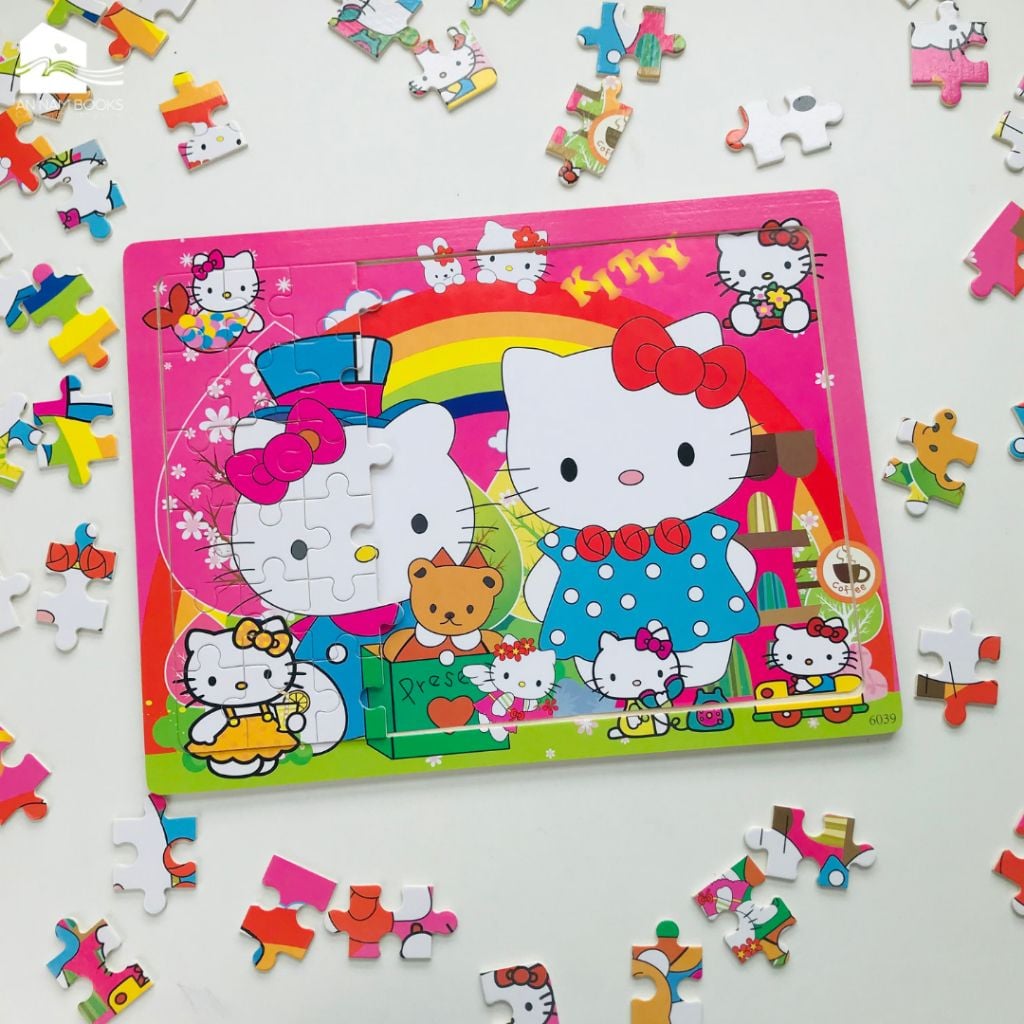  Đồ chơi bộ tranh xếp hình, ghép hình bằng gỗ 60 mảnh puzzle phát triển tư duy trí tuệ cho bé - tranh ghép gỗ 60 miếng 