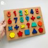 Bảng chữ cái, chữ số bằng gỗ nổi cho bé làm quen với chữ, số & phát triển tư duy
