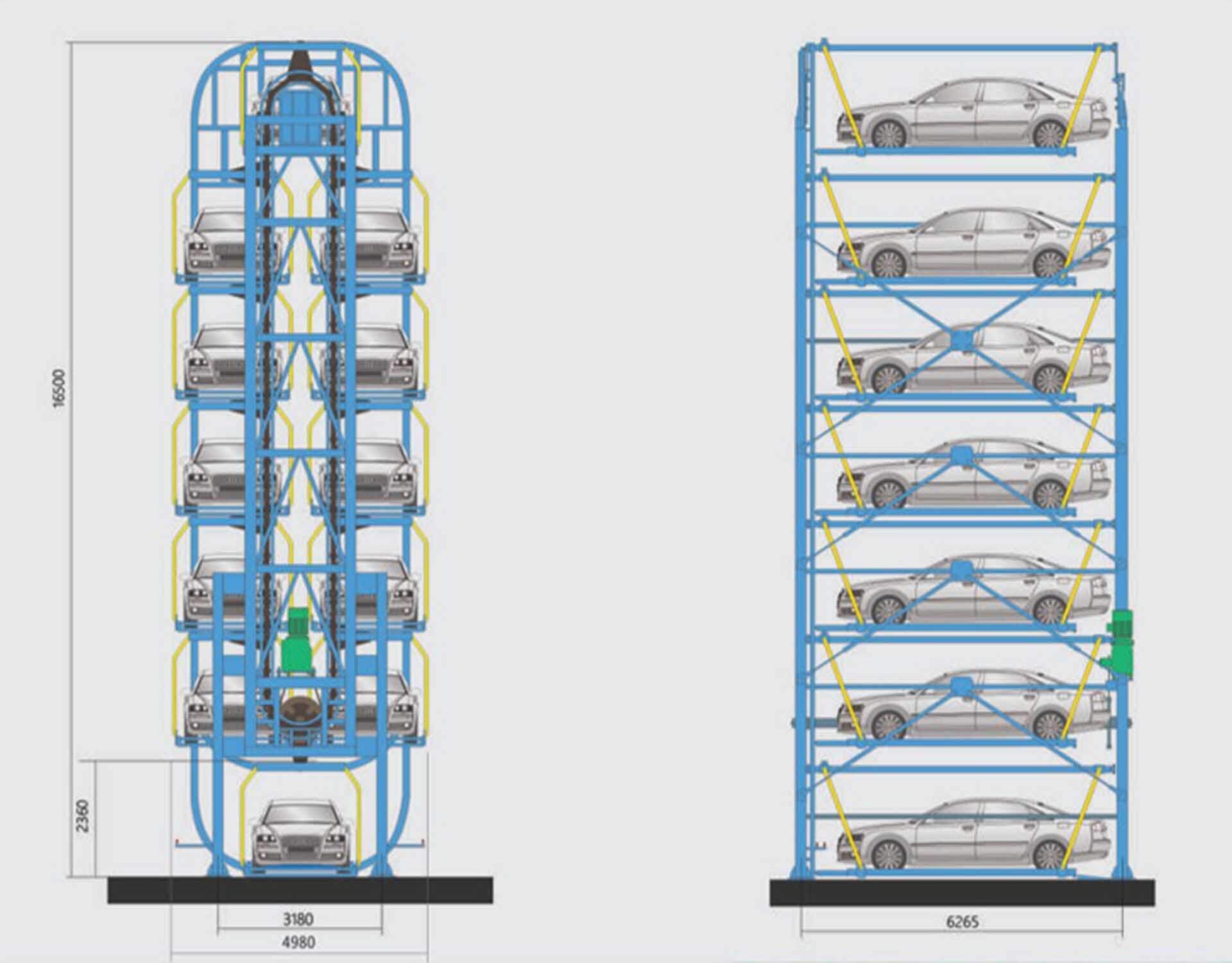  Hệ thống đỗ xe thông minh dạng Quay vòng đứng - Rotary Parking System 