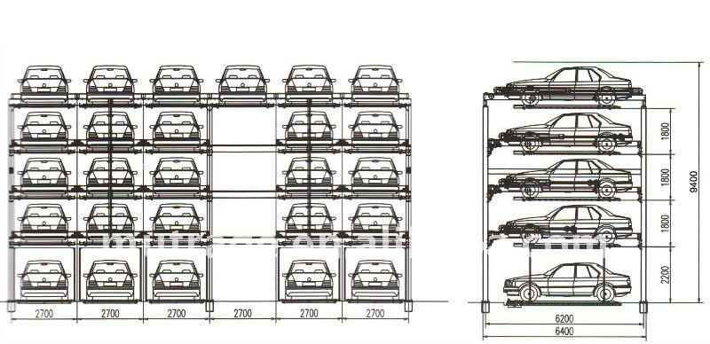  Hệ thống đỗ xe thông minh dạng Xếp hình - Puzzle Parking System 