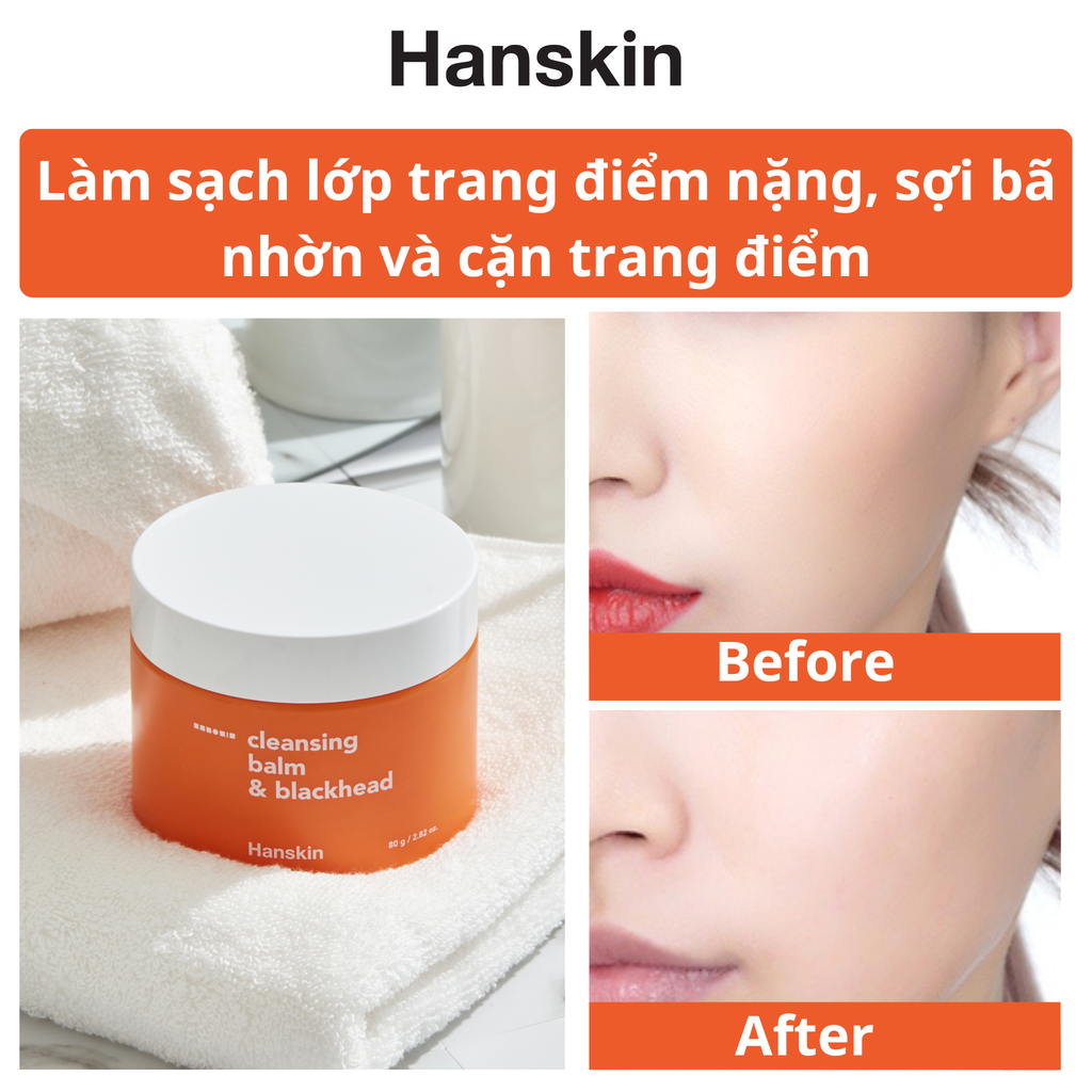 Sáp Tẩy Trang Dành Cho Da Khô HANSKIN PORE CLEANSING BALM AHA 80g