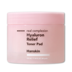Toner pad cấp ẩm làm dịu da Hanskin Real Complexion Hyaluron Relief Toner Pad 60 Miếng/210ml