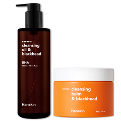 Combo Dầu Tẩy Trang Hanskin AHA/BHA/PHA 300ml & Sáp Tẩy Trang Hanskin Pore Cleansing Balm AHA 80g